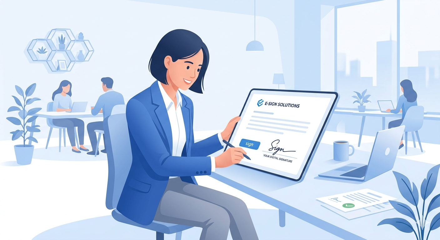 Professional signing documents digitally